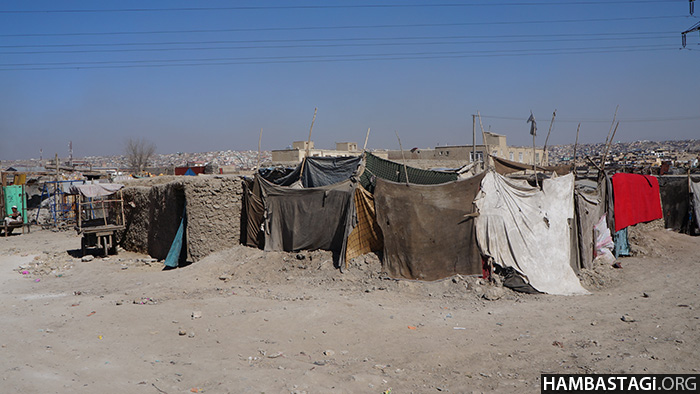کمپ بیجاشدگان در کابل