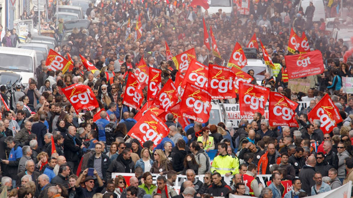 اعتراضات میلیونی کارگران فرانسه به طرح اصلاحات قانون کار