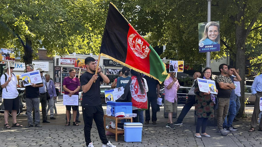 گردهمایی اعتراضی هواخواهان حزب همبستگی در آلمان علیه حاکمیت طالبان گردهمایی اعتراضی هواخواهان حزب همبستگی در آلمان علیه حاکمیت طالبان