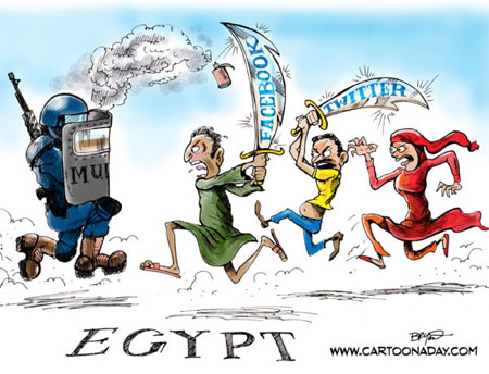 قدرت فیسبوک در انقلاب مصر