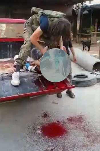 نوکران «میانهرو» امریکا در سوریه کودک ۱۲ساله را سر بریدند نوکران «میانهرو» امریکا در سوریه کودک ۱۲ساله را سر بریدند