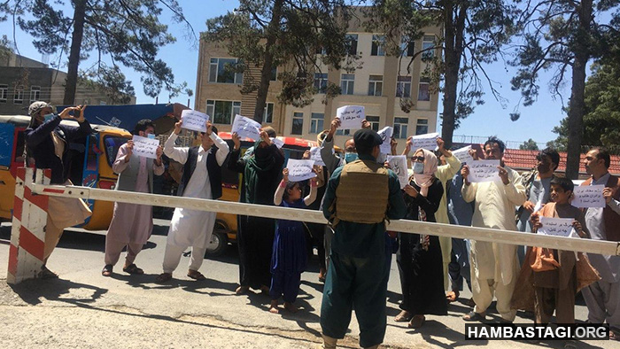 جوانان حزب همبستگی بر در و لوحه قونسلگری ایران در هرات رنگ پاشیدند