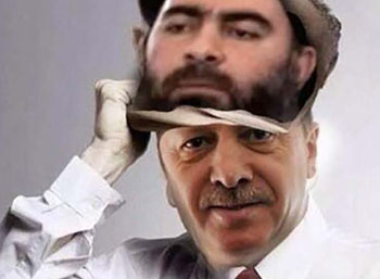 اردوغان در نقاب البغدادی اردوغان در نقاب البغدادی