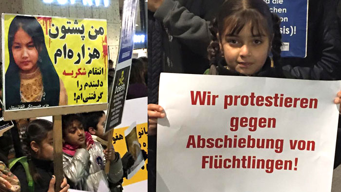همبستگی حزب نینگ اروپاده گی هواخواه لری افغان پناهجولریدن  ارقه داشلیک بیلدیردی