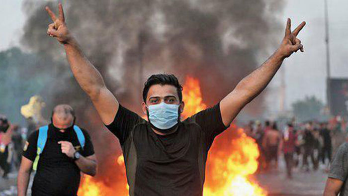 فوران خشم جوانان عراقی با خواست سرنگونی رژیم فاسد و پوشالی