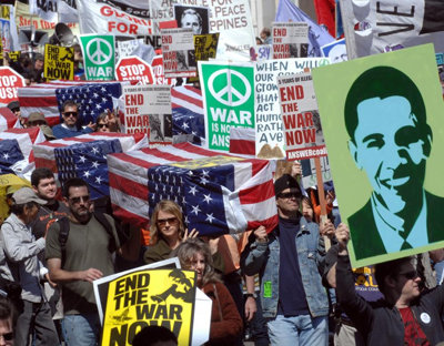 تظاهرات ضد جنگ در امریکا