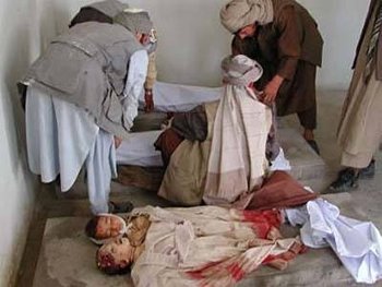 اطفال کشته شده در بمباردمان امریکا